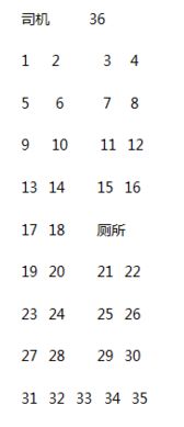 34号汽车是多少座位 34号汽车是多少座位