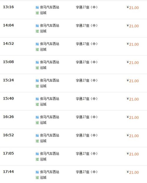侯马到运城汽车多少钱 侯马到运城汽车多少钱